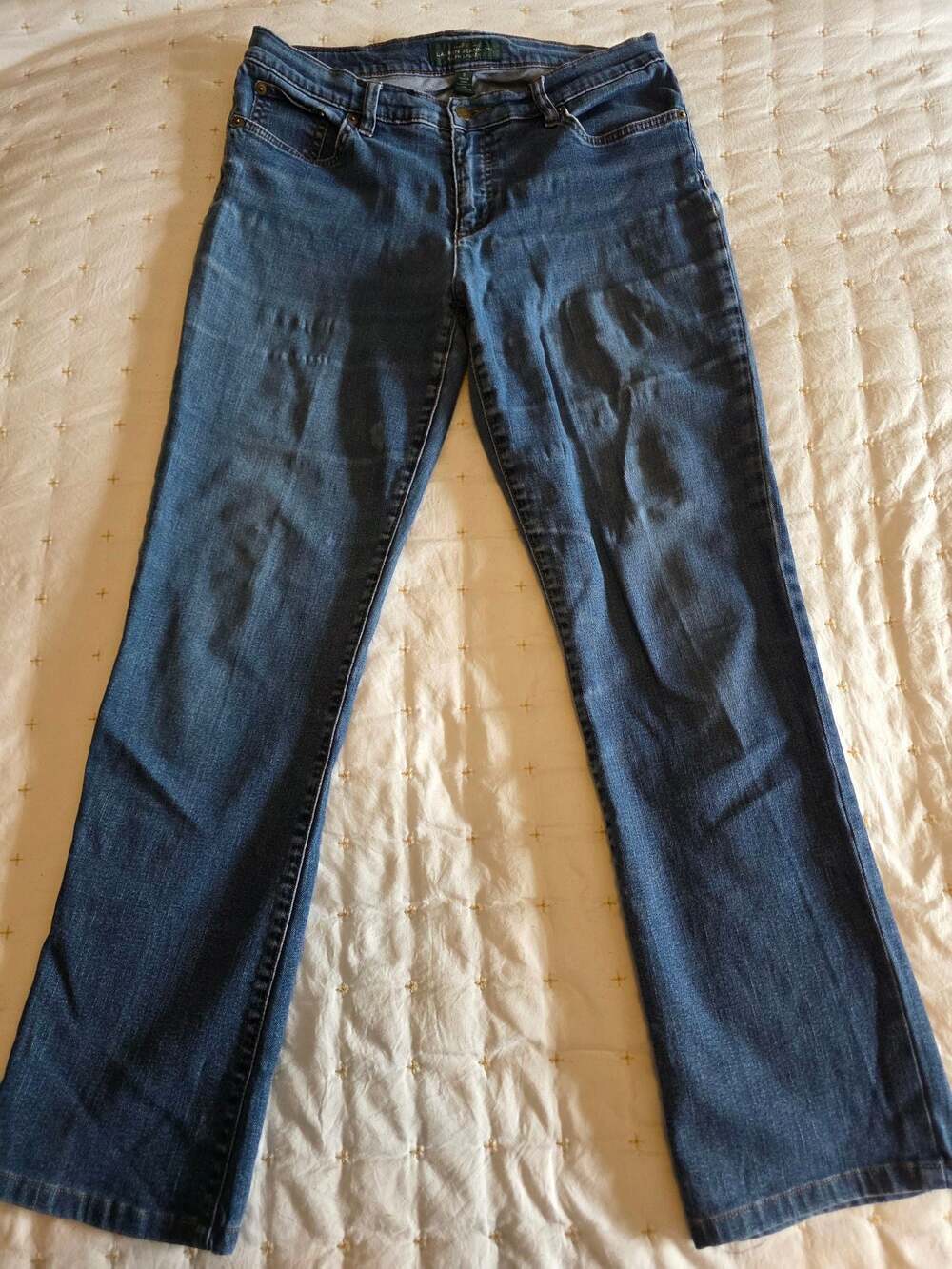 Lauren Jeans Co. Ralph Lauren Women's Medium Wash Straight Leg Jeans Size 8